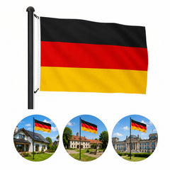 Ikodm Fahnenmast höhenverstellbar, Fahnenstange aus Alu, Ø 50 mm, 6,5 m