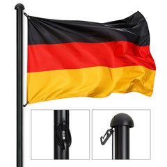 Ikodm Fahnenmast höhenverstellbar, Fahnenstange aus Alu, Ø 50 mm, 6,5 m