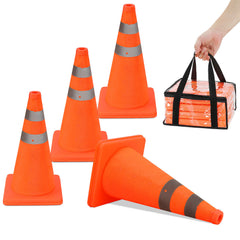 Ikodm 4x Faltbare Warnkegel Pylonen 45cm Höhe