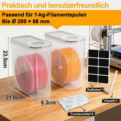 Ikodm Filament Aufbewahrungsbox luftdicht und staubdicht