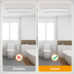 Ikodm 6 Stück 18w LED Feuchtraumleuchte Wannenleuchte 120cm, 1800LM Neutralweiß 4500K T8 LED Röhre, IP65 Wasserfest Feuchtraumlampe Werkstattlampe für Garage, Keller, Büro