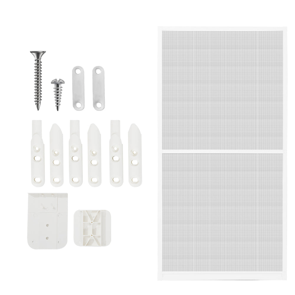 Ikodm Fliegengittertür mit Rahmen 120 × 210 cm für Balkon und Terrasse