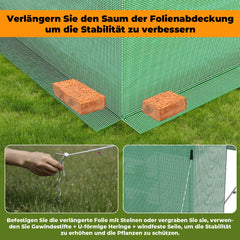 Ikodm Foliengewächshaus Gewächshaus PE 140g/m²