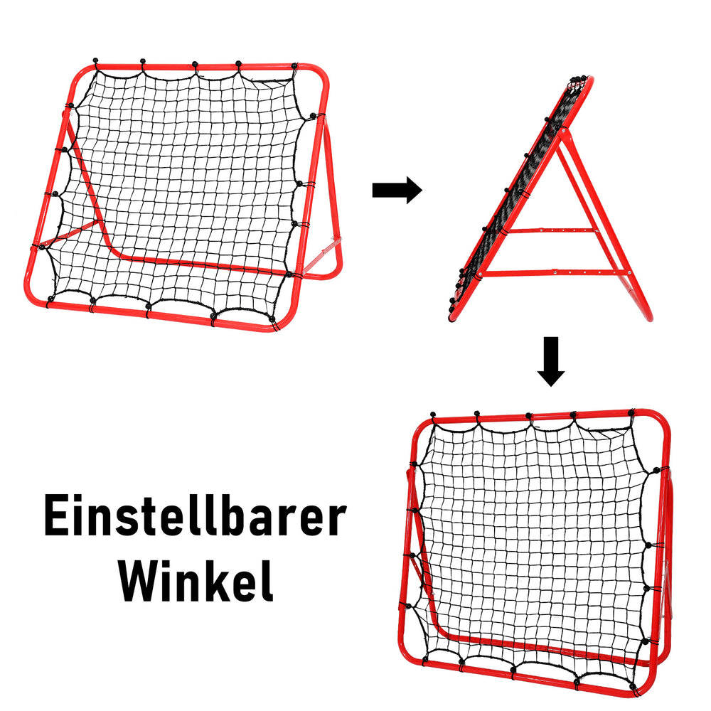 Ikodm Klappbares Fußball Rebounder-Netz mit Ziel – Rückprallwand fürs Training
