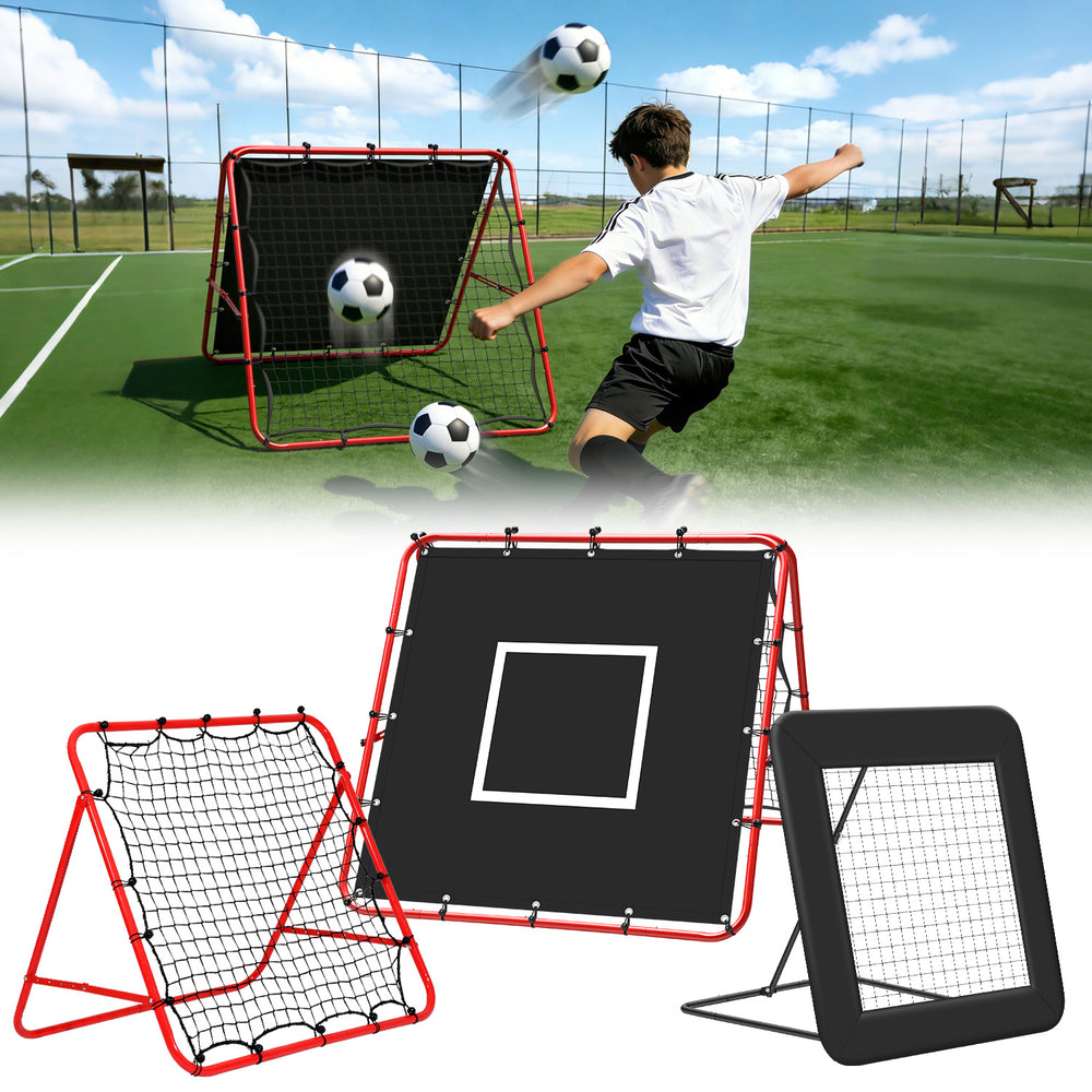 Ikodm Klappbares Fußball Rebounder-Netz mit Ziel – Rückprallwand fürs Training
