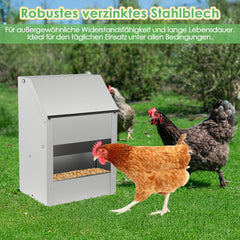 Ikodm Hühner Futterautomat Edelstahl 5kg/15kg