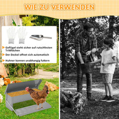 Ikodm Futterautomat Futterspender mit Handschuhe 5kg