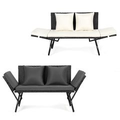 Ikodm Gartensofa Sitzmöbel Polyrattan Gartenbank