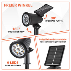 Ikodm LED Solar Gartenstrahler IP65