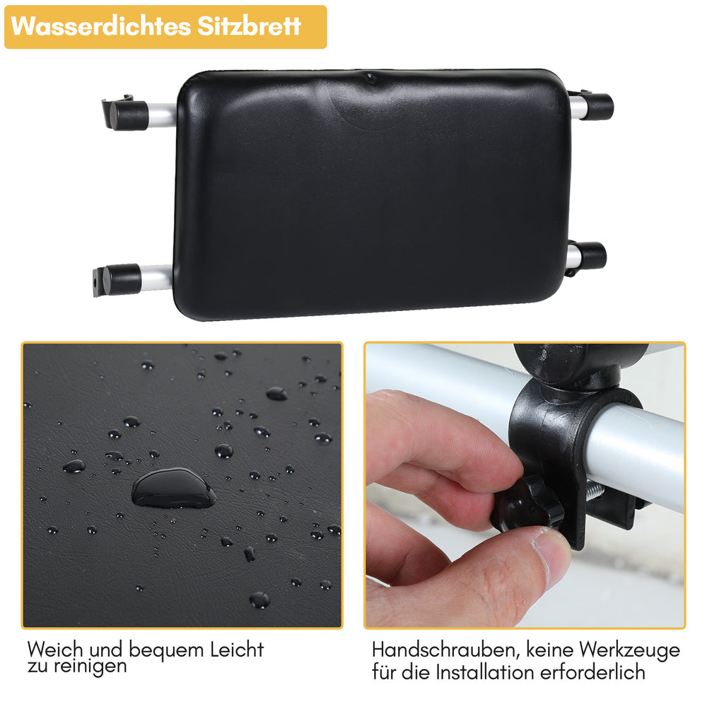 Ikodm Klappbarer Gehwagen für Senioren mit 2 Rollen, höhenverstellbar bis 180 kg