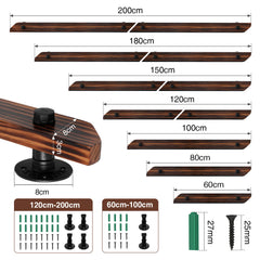 Ikodm Handlauf Kiefernholz, Geländer Wandhandlauf Wand Treppe