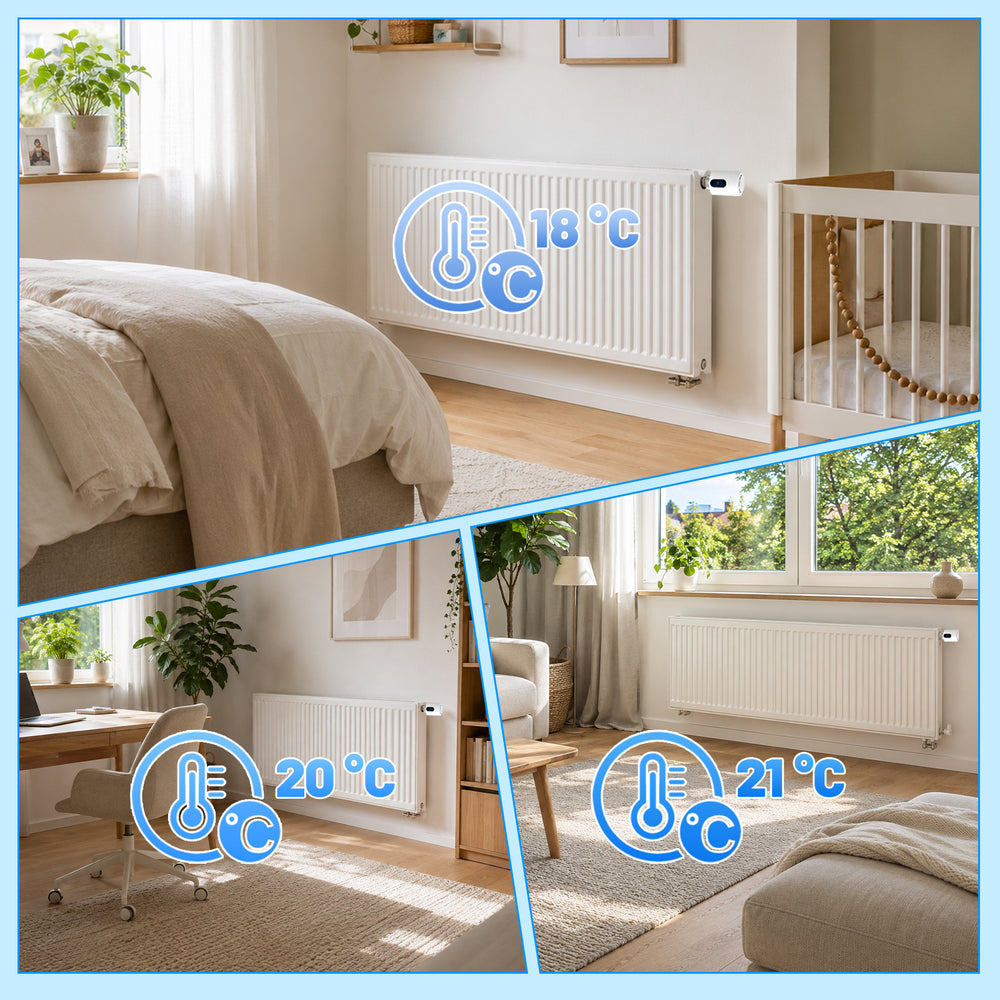 Ikodm Smartes Heizkörperthermostat mit WLAN, App-Steuerung ohne Hub