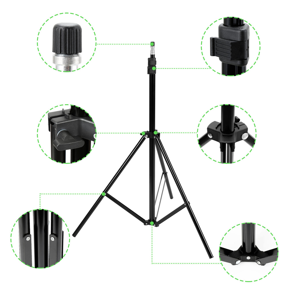Ikodm Verstellbares Fotostudio Hintergrundsystem mit 3 Hintergründen