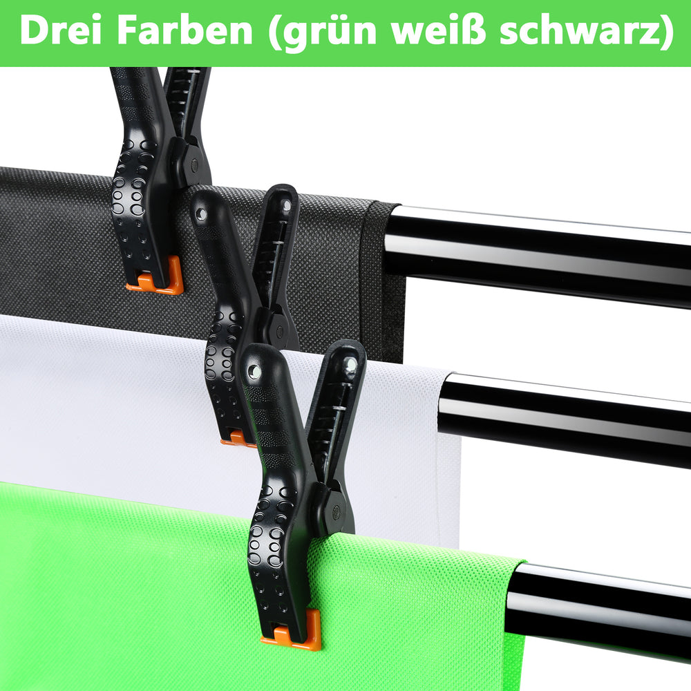 Ikodm Verstellbares Fotostudio Hintergrundsystem mit 3 Hintergründen
