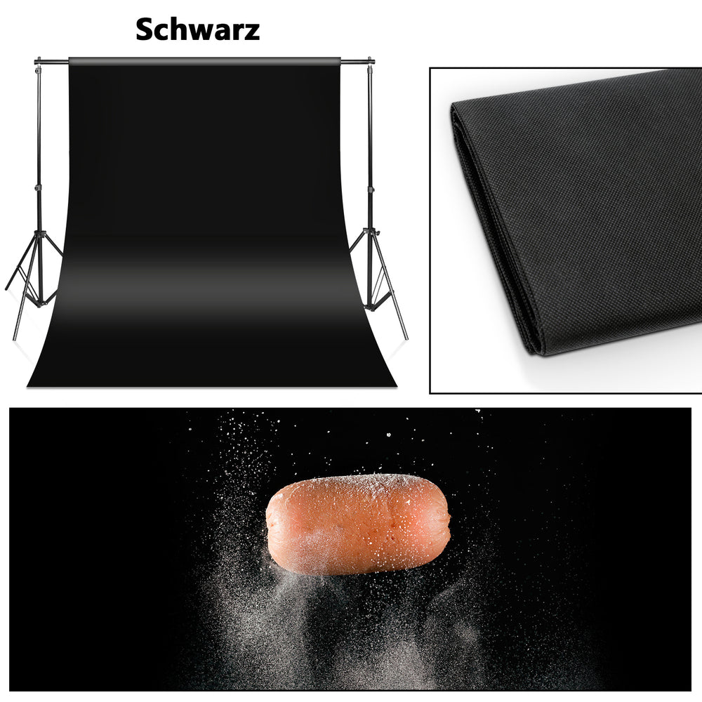 Ikodm Verstellbares Fotostudio Hintergrundsystem mit 3 Hintergründen