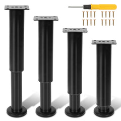 Ikodm 4er Set Möbelfüße Höhenverstellbar 12-18cm