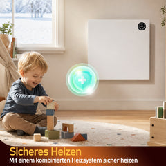 Ikodm Infrarotheizung Elektroheizung Touchdisplay 400W / 750W / 1000W