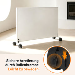 Ikodm Infrarotheizung Standfüße Universel Zubehör Mit Rollen Heizpanel Edelstahl