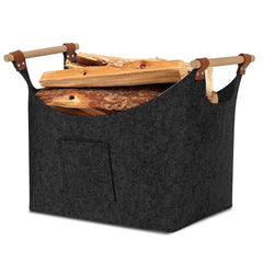 Ikodm Kaminholzkorb Holzkorb für Kaminholz Aufbewahrungskorb Brennholzkorb Kaminholz