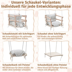 Ikodm Babyschaukel Kindersitz Gartenschaukel 3 in 1 Schaukel