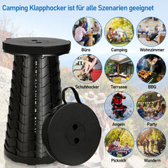 Ikodm Klapphocker Tragbarer Höhenverstellbar