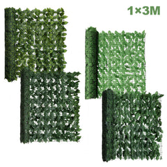 Ikodm Künstliche Efeu Hecke Sichtschutz 1x3m