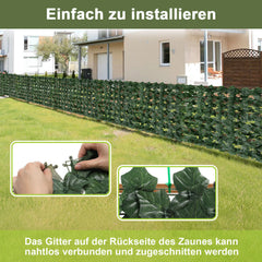 Ikodm Künstliche Efeu Hecke Sichtschutz 1x3m