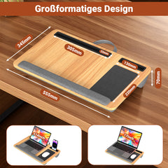 Ikodm Laptopkissen Ergonomisch Laptoptisch mit Handgelenkauflage & Hepolsterter