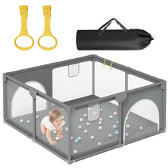 Ikodm Baby Laufstall Laufgitter Faltbar 130x130cm/150x180cm