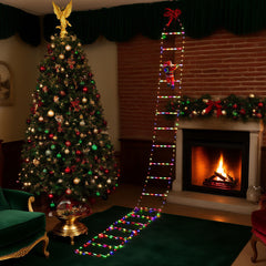 Ikodm 3 Meter LED Weihnachtsmann Leiter Lichterkette