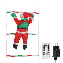 Ikodm 3 Meter LED Weihnachtsmann Leiter Lichterkette
