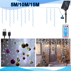 Ikodm Solar-Lichterkette mit 1200mAh Akku, verschiedene Längen & Lichtfarben