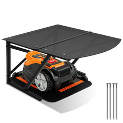 Ikodm Mähroboter Garage Metall mit PC-Dachplatte