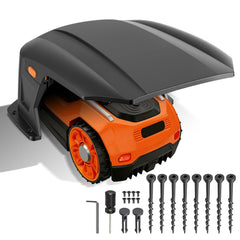 Ikodm Mähroboter Garage Kompatible Ladestationen mit klappbarem Dach