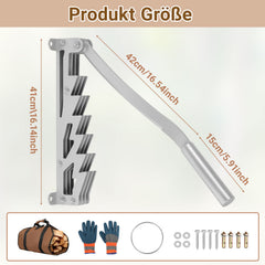 Ikodm Manueller Holzspalter,Wandhalterung Brennholzspalter, Handholzspalter, Wand Holzspalter, Wood Splitter für Outdoor & Indoor