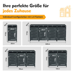 Ikodm Mülltonnenbox bis 240L Box mit Deckel Abschließbare
