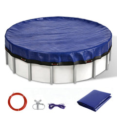 Ikodm Poolabdeckung Rund Poolplane 160 g/m² für Aufstellpool