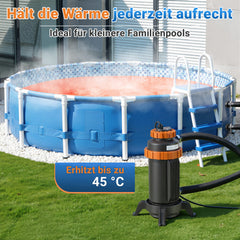 Ikodm Poolheizung Elektrisch mit Digitale Temperaturanzeige bis zu 45°