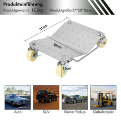 Ikodm Rangierhilfe PKW Rangierroller Auto 2/4 Stück
