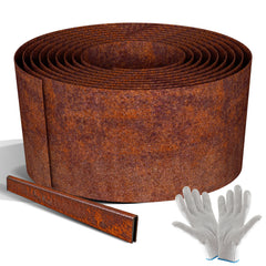 Ikodm Metall-Rasenkante 15 cm hoch, verschiedene Längen, Designs & Farben