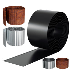 Ikodm Metall-Rasenkante 15 cm hoch, verschiedene Längen, Designs & Farben