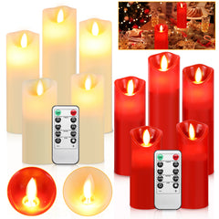 Ikodm Rote LED Kerzen mit Fernbedienung 5 Stück