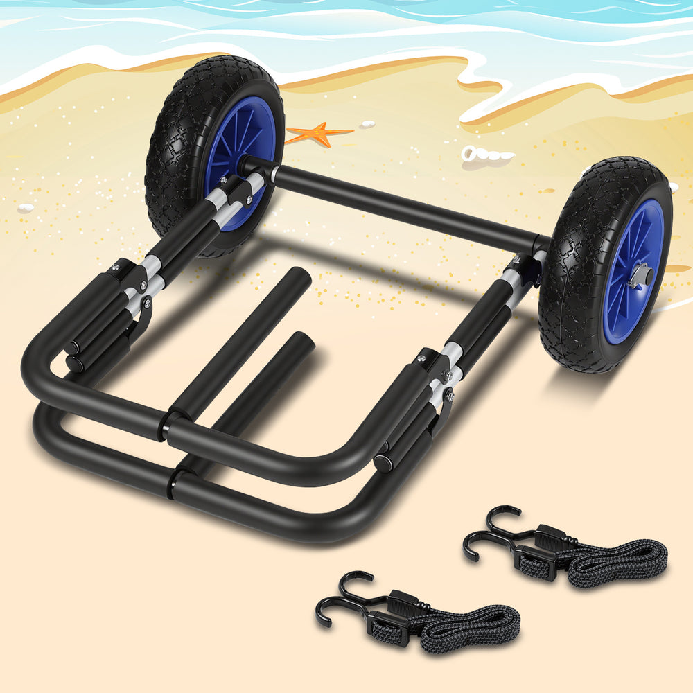 Ikodm SUP Transportwagen mit Luftreifen und Spanngurt für Kajak & Surfbrett