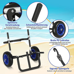 Ikodm SUP Transportwagen mit Luftreifen und Spanngurt für Kajak & Surfbrett