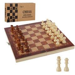 Ikodm Schachspiel 3 in 1 Schach Schachspiel