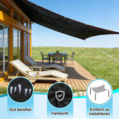 Ikodm Schattennetz mit Ösen HDPE Sonnenschutznetz