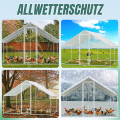 Ikodm Ersatz Schattentuch für Hühnerstall 2×3.43m