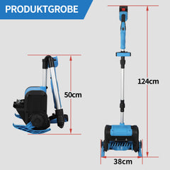 Ikodm Akku-Schneefräse, 21V/1000W Elektrische Schneefräse mit 2×4500mAh Akkus & Ladegerät