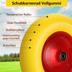 Ikodm Schubkarrenrad Vollgummi/Luftbereift 4.80 4.00-8