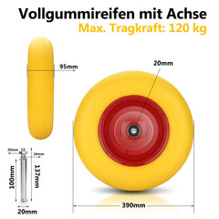 Ikodm Schubkarrenrad Vollgummi/Luftbereift 4.80 4.00-8